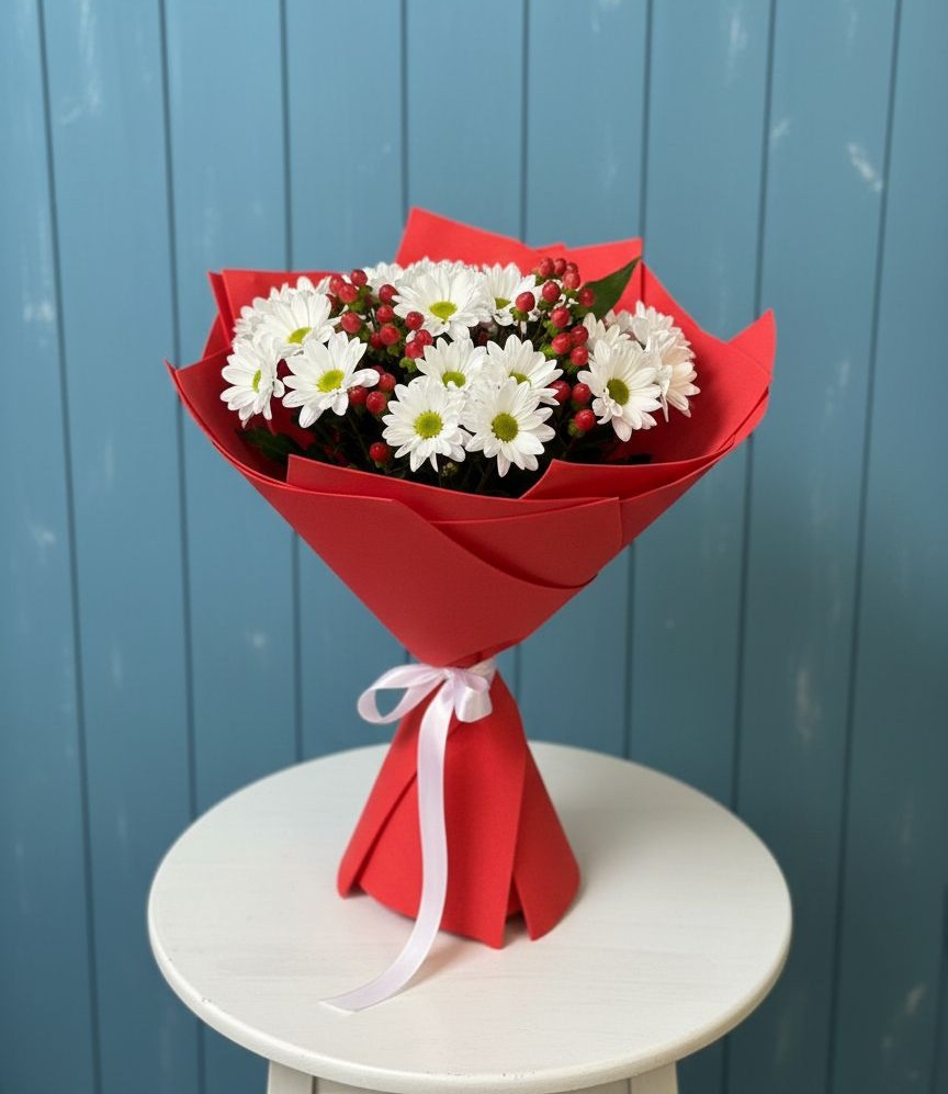 Букет цветов из: Хризантемы в Молзино