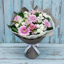 Букет цветов из:  Герберы, Альстромерии и Хризантемы #REPLACE_PRED# Молзино