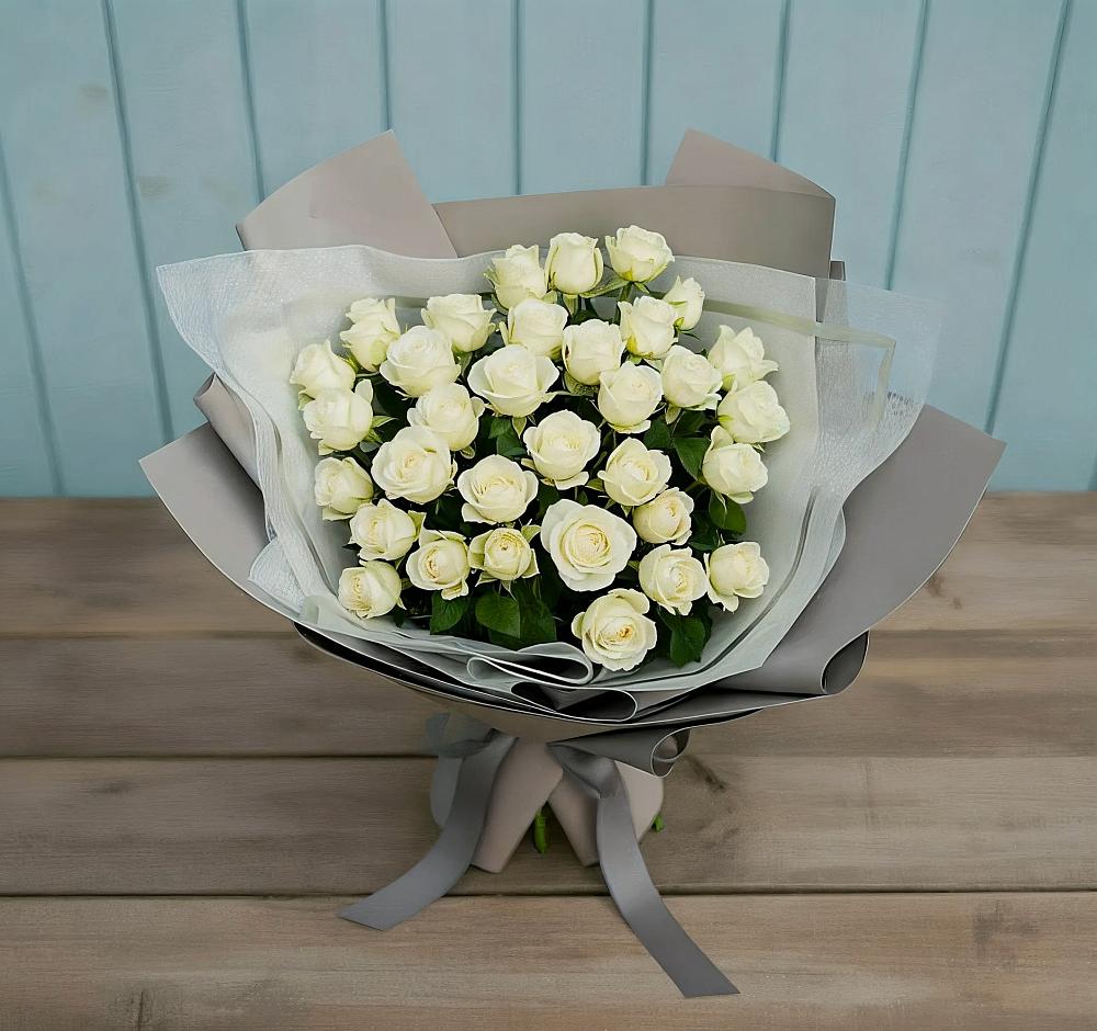 Букет Белоснежная нежность в Молзино