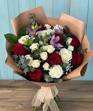 Букет цветов из:  Розы и Альстромерии #REPLACE_PRED# Молзино