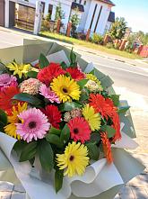 Букет цветов из:  Герберы #REPLACE_PRED# Молзино