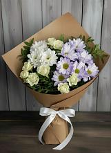 Букет цветов из:  Хризантемы и Розы в Молзино