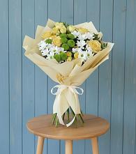 Букет цветов из:  Хризантемы и Розы #REPLACE_PRED# Молзино