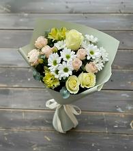 Букет цветов из:  Альстромерии, Розы и Хризантемы #REPLACE_PRED# Молзино