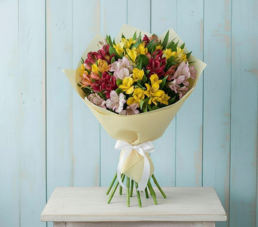 Букет цветов из: Альстромерии в Молзино