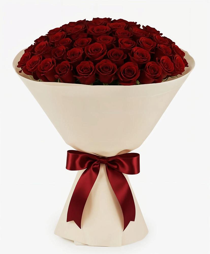 Букет 101 Бордовая роза Блэк Бакарра в Молзино